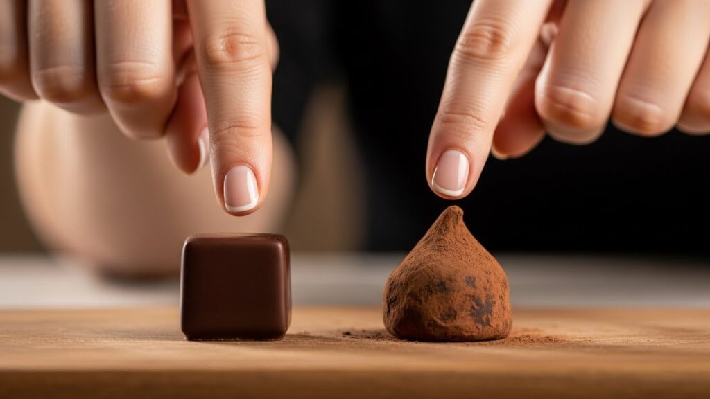 Diferencia entre bombón y trufa Let's Chocolaat
