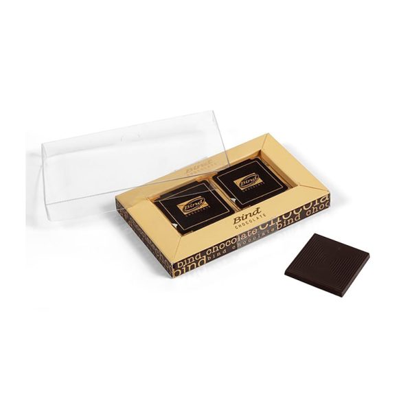 Chocolatina cajita plana tapa transparente 10 gr