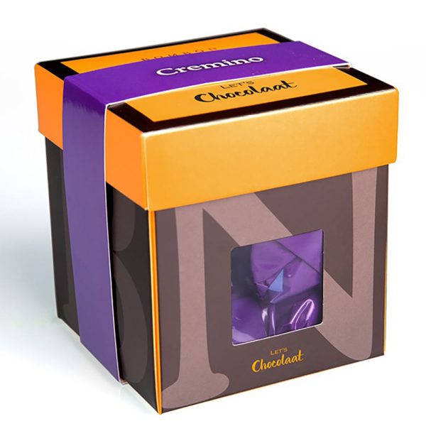 Bombón praliné Caja Bombón cúbico Cremino 200gr