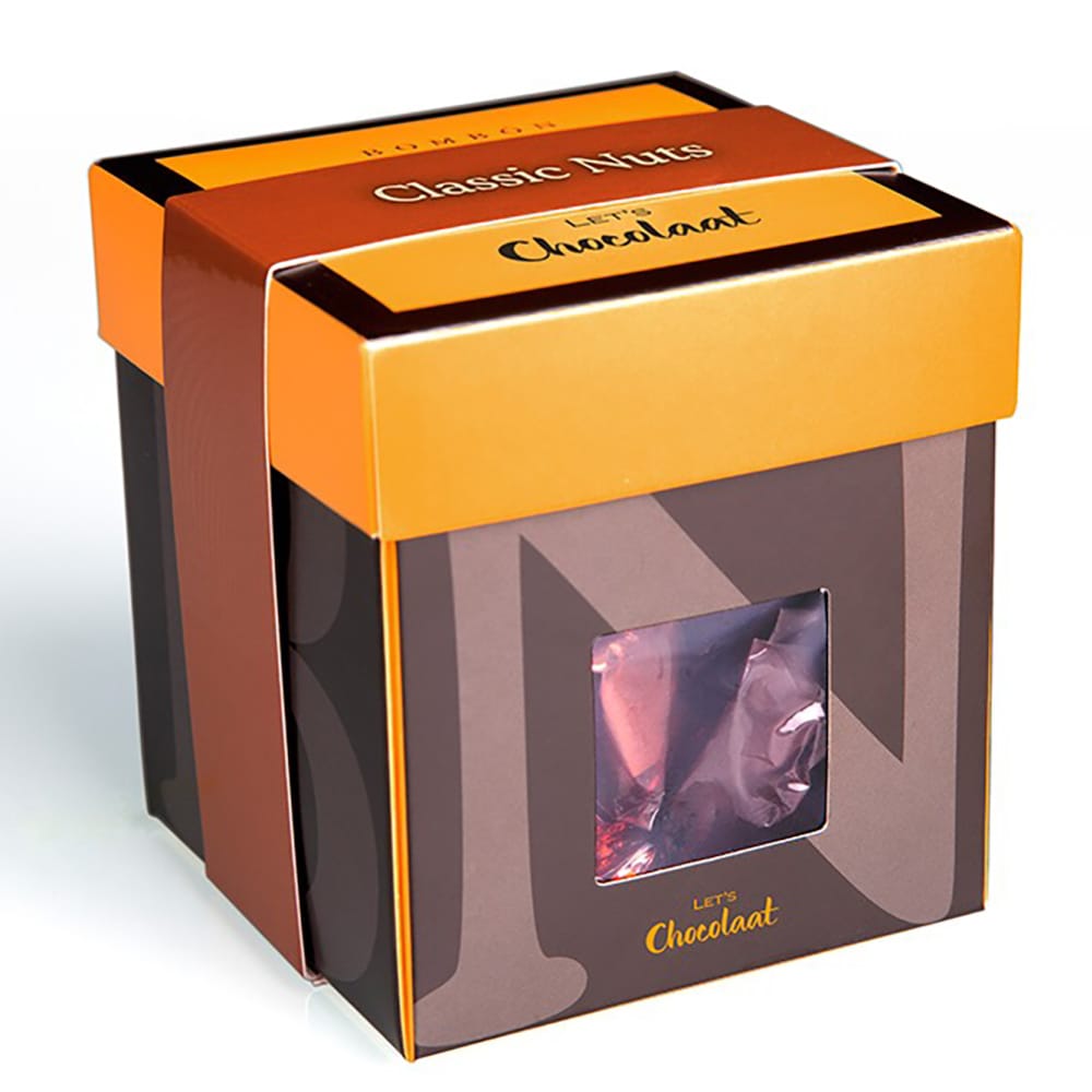 Bombón praliné Caja Bombón cúbico  Classic Avellana 200gr