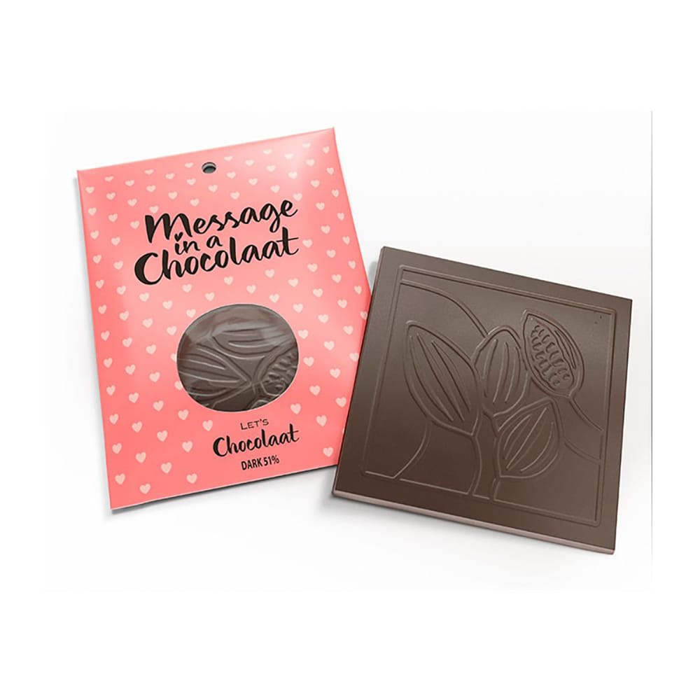 Message in a Chocolaat cacao 51%