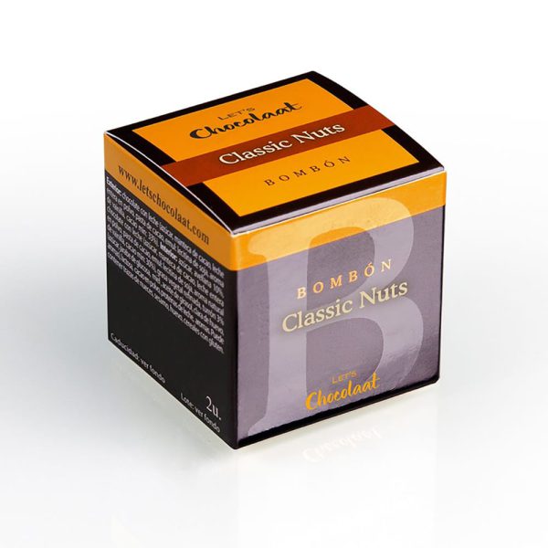 Bombón praliné Caja Bombón cúbico  Classic Avellana 30gr