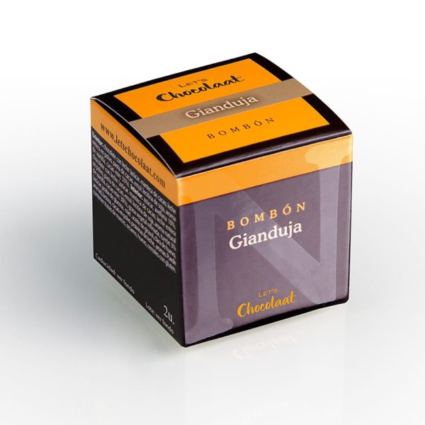 Bombón praliné Caja Bombón cúbico  Gianduja  30gr