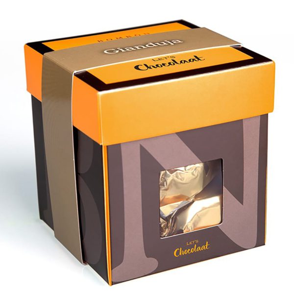 Bombón praliné Caja Bombón cúbico  Gianduja  120gr