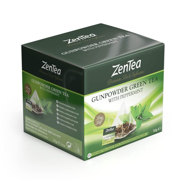 Té Verde Gunpowder with Peppermint